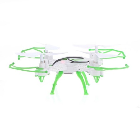 A quadrocopter radio -controlled Skydrone works on the battery, the color is green-2