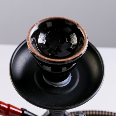 Hookah "Medrissa", 28 cm, 1 pipe, matte flask, black mine-3