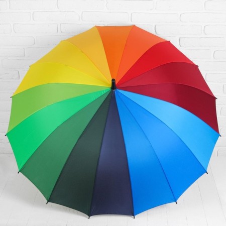 Umbrella - a semiautomatic “rainbow” cane, Eponge, 16 knitting needles, r = 61 cm, multi -colored-8