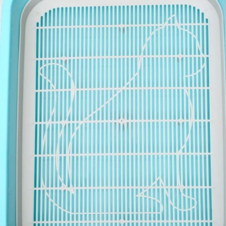 Moore-Muu toilet for cats, with a grid, 33.2 x 25.6 x 7.2 cm blue-2