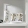 A set of accessories for the bathroom "Cell", 4 items (300 ml dispenser, soap room, 2 glasses), white color