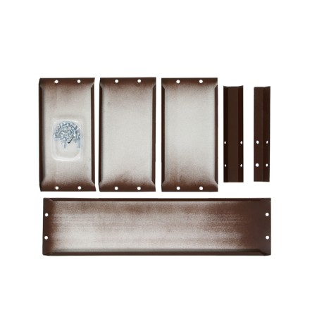 The flowerbed is galvanized "trapezoid", d = 60 cm, h = 15 cm, brown, Greengo-13