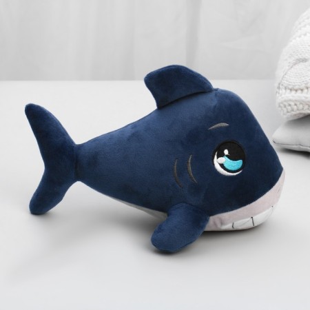 Soft toy "shark", blue color-4