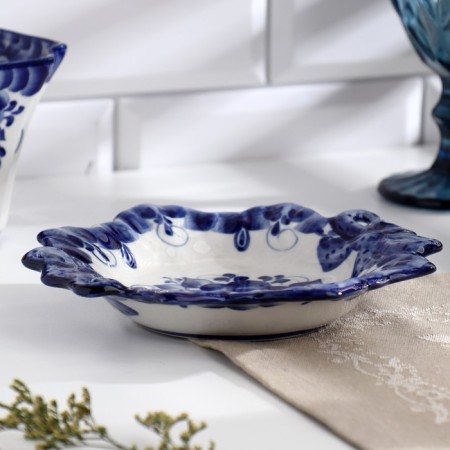 Bant's dish, 17.5x18x3 cm, gzhel-1