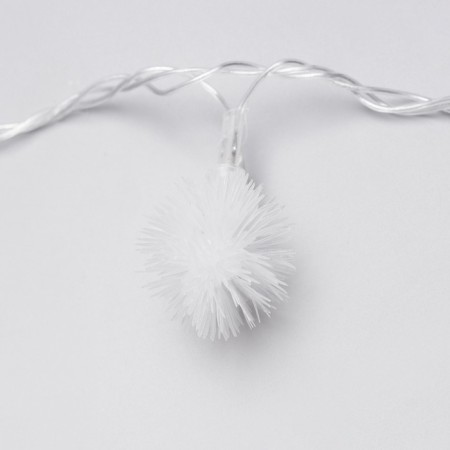 Garland “thread” 5 m with nozzles “Hedgehogs”, IP20, transparent thread, 20 LED, glow of multi (RG/RB), flashing, 220 V-3
