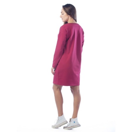 Dress-TOLSTOK LOVE YOURSELF FIRST, size 50, burgundy color-3
