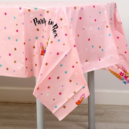 The tablecloth "Unicorn" with stars, 137x137 cm.-3