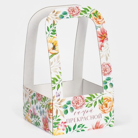 Box-Obel for flowers "The most beautiful", 12 × 12 × 22 cm-1