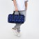 Road bag with zipper, outer pocket, long belt, blue/black color