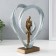 Souvenir Polystone "Abstraction. A couple in the heart" bronze, silver 23x7x26 cm