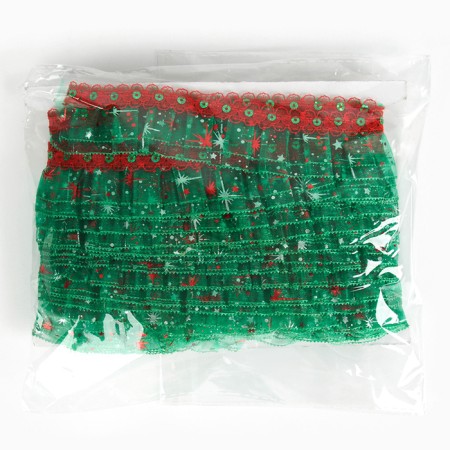 Braid green red 4 cm winding 10 meters-3