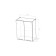 Cabinet hinged kira 600x300x720 2 doors of wenge/quado shimo dark