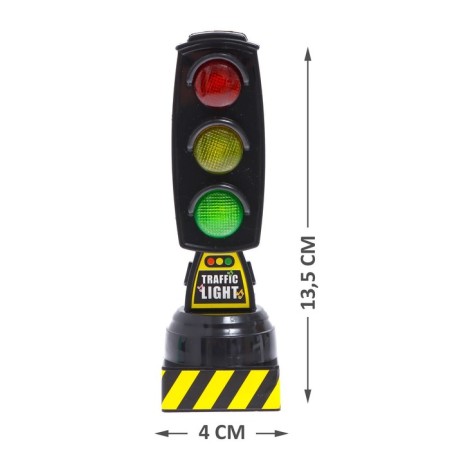 Traffic Light "City", works on batteries, lighting effects, black color-1
