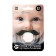Silicone orthodontic dummy "mustache", from 0 months, with a cap, shape mix