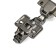 The loop is half -laying with an eccentric Softly CLAP, the color is black nickel, 2 pcs.