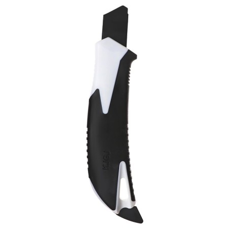 Chancellery knife, 18 mm, white, black blade-2