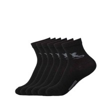 A set of teenage socks, size is 22-24, 6 pairs, black color