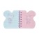 Notebook Gift Book on the comb 80l, line, color block, PVC Bunny PVC cover (10x10.5cm) 10539