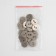 Buttons, 2 punctures, d = 11 mm, matte silver color