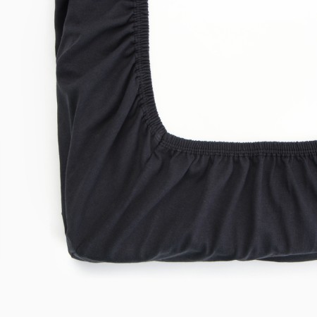 Knitted sheet on the elastic band 160x200x20cm Black Cullar, 120g/m HL100%-2