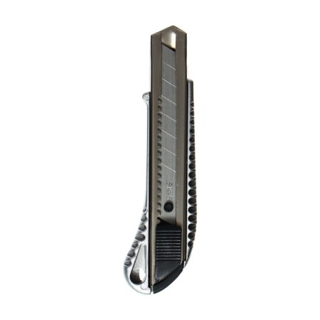 Chancellery knife, 18 mm, metal with a metal guide latch, on a blister-1
