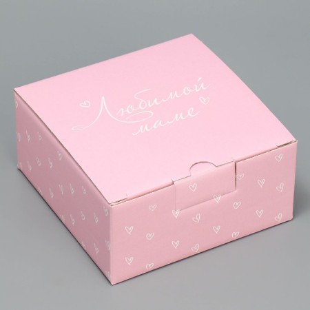 Box Gift team, packaging, “beloved mother”, 15 x 15 x 7 cm-1