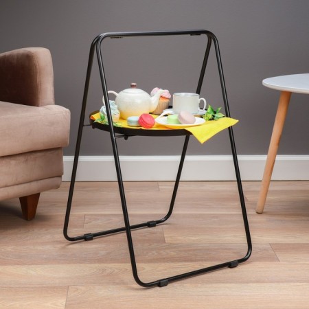 Coffee table "Barn" YS-8568, black 44x42x68 cm
