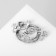 Brooch "Galiotis" chameleon, green color in black silver