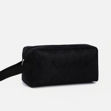 Cosmetic bag with lightning, black color