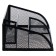 Chancellery stand, 5 departments, mesh, metal, black