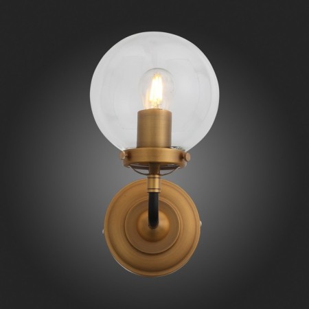 Sconces st. SL234.401.01. Varieta. 1x40 W, E27, 14x27 cm, black color, gold-2