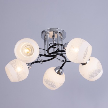 Mona chandelier 3x60W E27 chrome, black 53x53x28cm-1