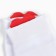 Women's socks, white/heart, size 35-37