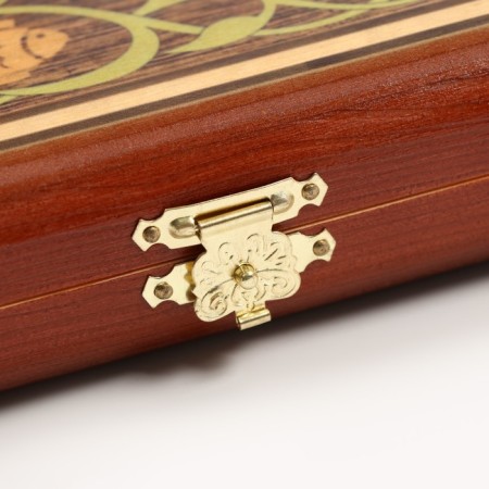 Wooden backgammon large, with checkers "Fisherman", board game, 60 x 60 cm-5