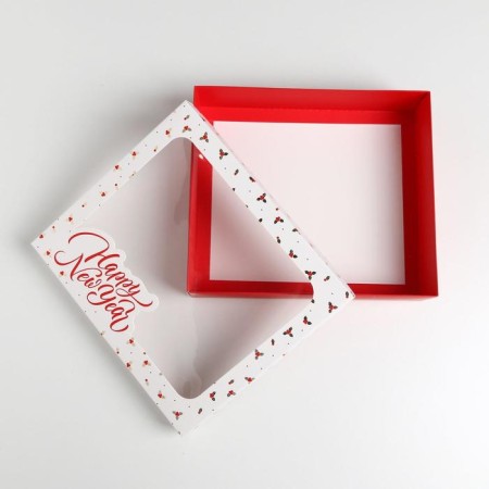 Gift box "Happy New Year", 23.5 x 20.5 x 5.5 cm, New Year-3