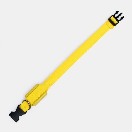The collar luminous narrow for small dogs, 26 x 1.5 cm, yellow-2