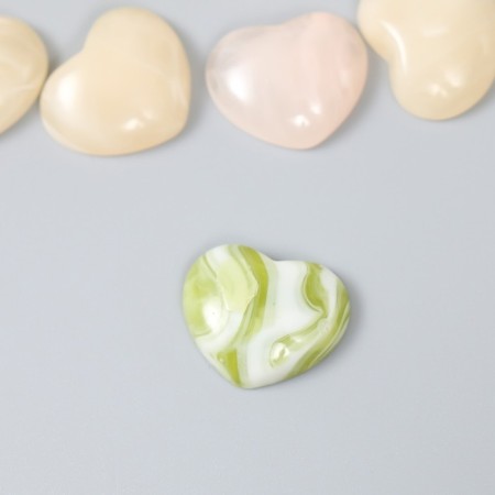 Decor for creativity plastic "Stone hearts" set 10 pcs mix 2x1.7x0.6 cm-1