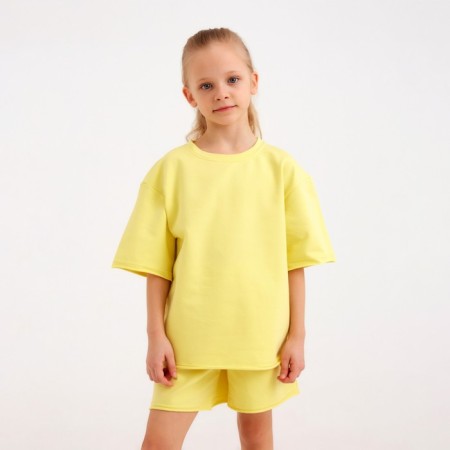 Kids (T -shirt, shorts) minku: casual collection color lemon, height 146-4