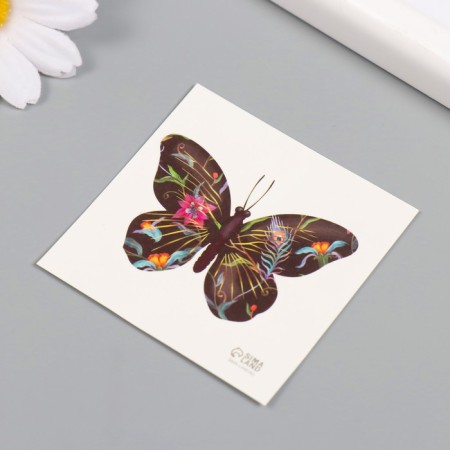 Tattoo on the body color "Black butterfly" 6x6 cm-4