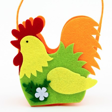 Easter decor basket "Cockerel" 6 × 13 × 20 cm-2