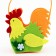 Easter decor basket "Cockerel" 6 × 13 × 20 cm