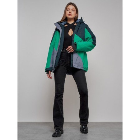 Ski jacket female, size 52, black color-8