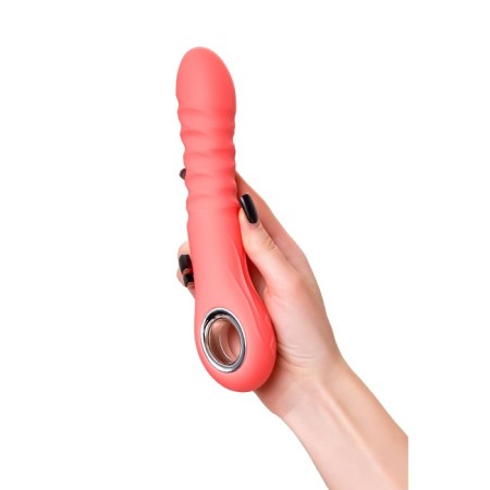 Stimulator with the up & Down Flovetta Flox, 21.5 cm, silicone, coral color-7
