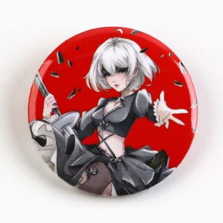 Metal anime icon, “black red” set, d = 38 mm, 4 pcs.-5