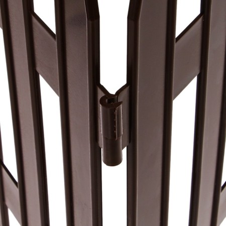 Decorative fence, 35 × 210 cm, 5 sections, plastic, brown, Gotika, Greengo-10