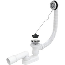 Siphon for bathtub Alcaplast a501, chrome