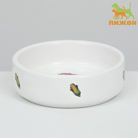 Ceramic bowl for rodents "corn" 80 ml 8.5 x 3 cm-2