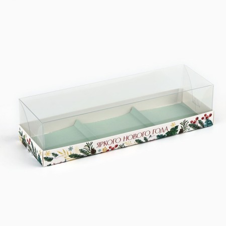 Box for Musser cakes "Bright New Year", 27 x 8.6 x 6.5 cm, New Year