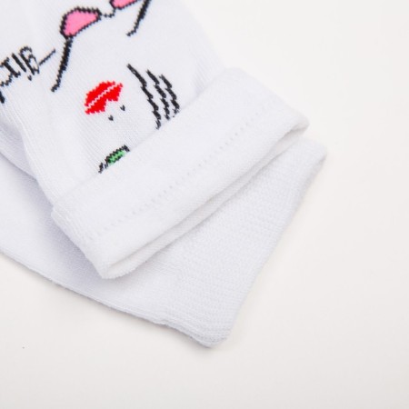 Women's socks, size 23-25, white color-2