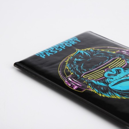 Cover for passport, black color-4